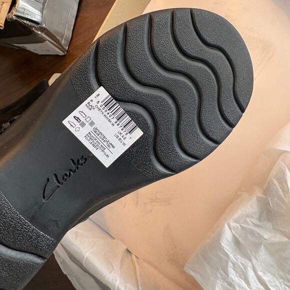 Clarks Cheyn Whisk Riding Boots 6.5 6.5W Wide Black NWT Riding Knee High Tall - Picture 6 of 7